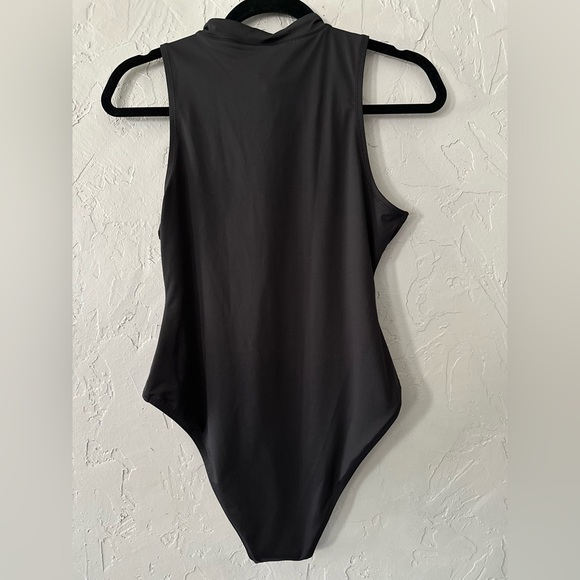 SKIMS Black Zip-Up One Piece Swimsuit - Picture 9 of 9